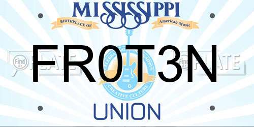 FR0T3N Mississippi License Plate