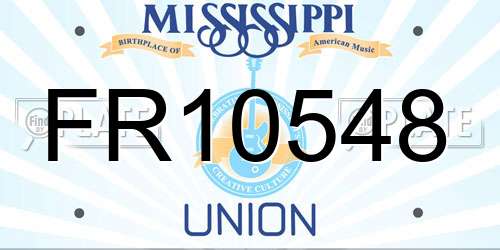 FR10548 Mississippi License Plate