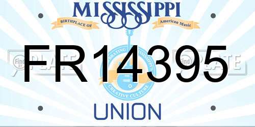 FR14395 Mississippi License Plate