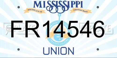 FR14546 Mississippi License Plate