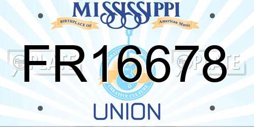 FR16678 Mississippi License Plate