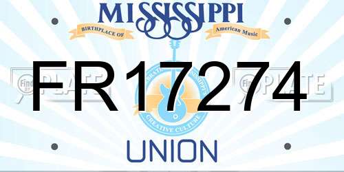 FR17274 Mississippi License Plate