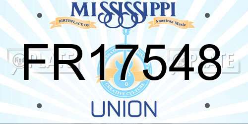 FR17548 Mississippi License Plate