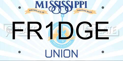 FR1DGE Mississippi License Plate