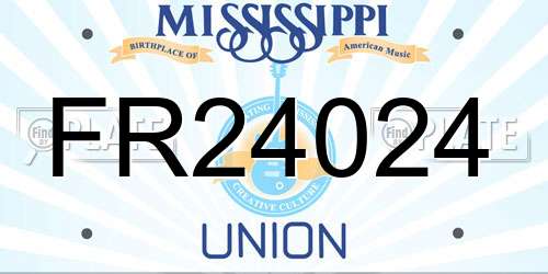 FR24024 Mississippi License Plate