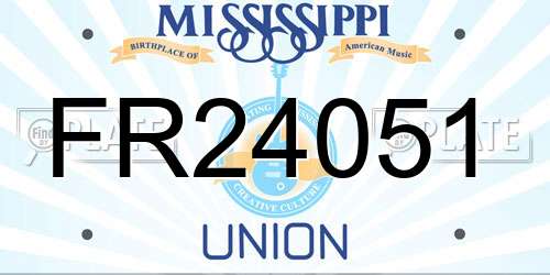 FR24051 Mississippi License Plate