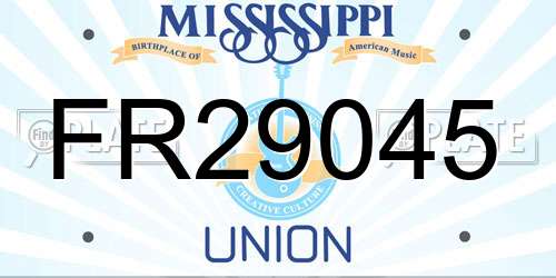 FR29045 Mississippi License Plate