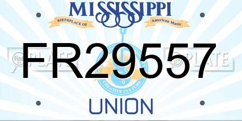 FR29557 Mississippi License Plate