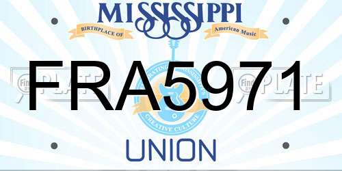 FRA5971 Mississippi License Plate