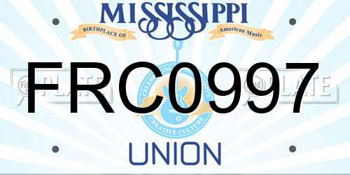 FRC0997 Mississippi License Plate