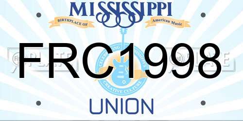 FRC1998 Mississippi License Plate