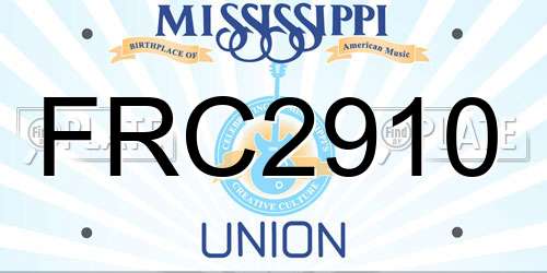 FRC2910 Mississippi License Plate