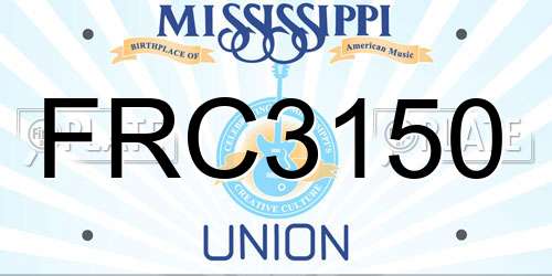 FRC3150 Mississippi License Plate