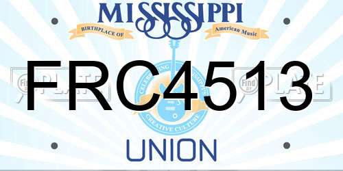 FRC4513 Mississippi License Plate