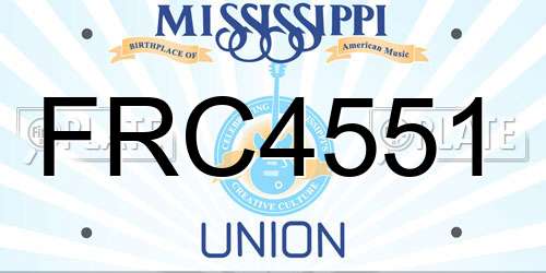 FRC4551 Mississippi License Plate
