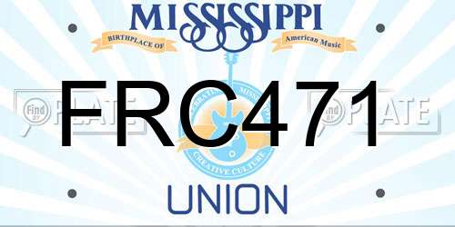FRC471 Mississippi License Plate