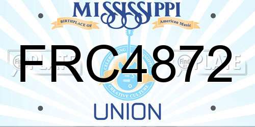 FRC4872 Mississippi License Plate