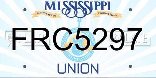 FRC5297 Mississippi License Plate
