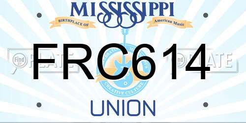 FRC614 Mississippi License Plate