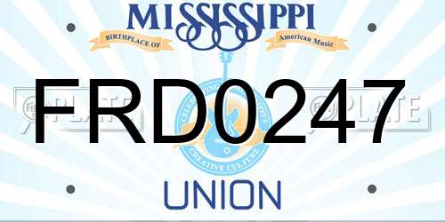 FRD0247 Mississippi License Plate