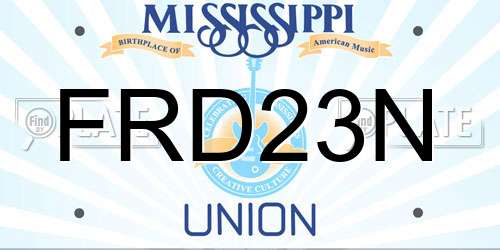 FRD23N Mississippi License Plate