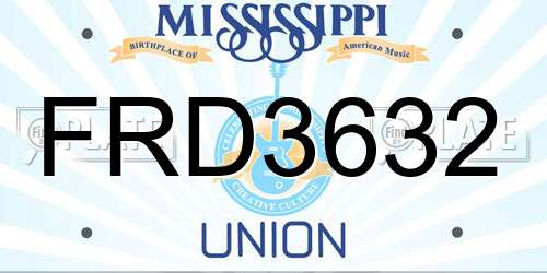 FRD3632 Mississippi License Plate