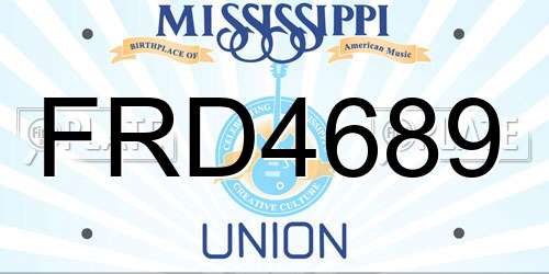 FRD4689 Mississippi License Plate