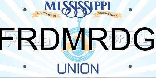 FRDMRDG Mississippi License Plate