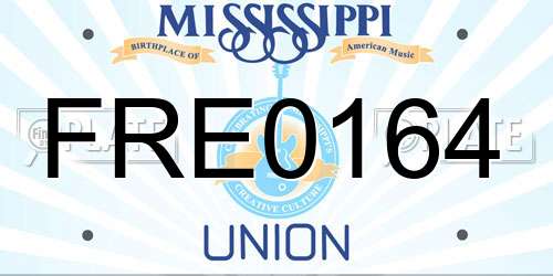 FRE0164 Mississippi License Plate