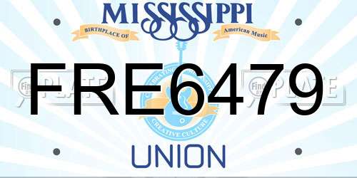 FRE6479 Mississippi License Plate