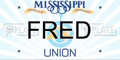 FRED Mississippi License Plate