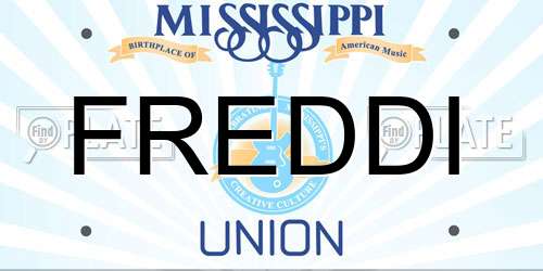 FREDDI Mississippi License Plate