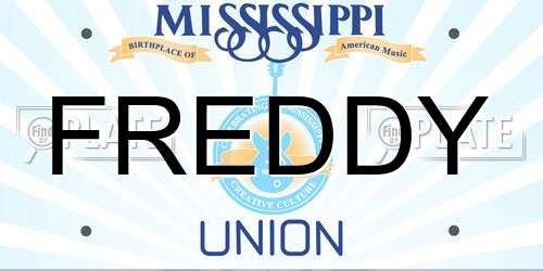 FREDDY Mississippi License Plate
