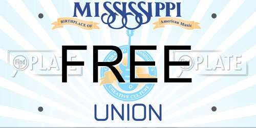 FREE Mississippi License Plate