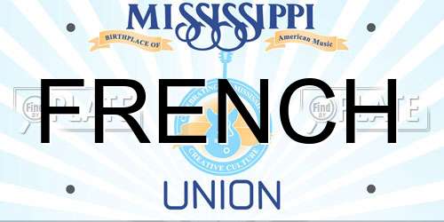 FRENCH Mississippi License Plate