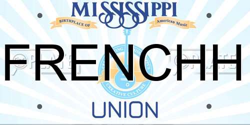 FRENCHH Mississippi License Plate