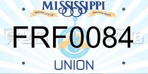 FRF0084 Mississippi License Plate