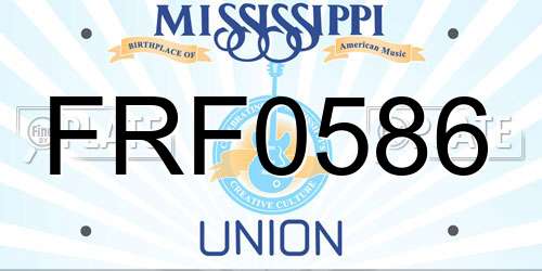 FRF0586 Mississippi License Plate