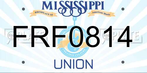 FRF0814 Mississippi License Plate