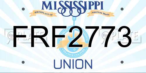 FRF2773 Mississippi License Plate