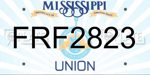 FRF2823 Mississippi License Plate