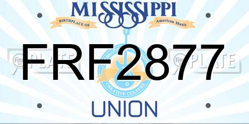 FRF2877 Mississippi License Plate