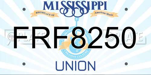 FRF8250 Mississippi License Plate