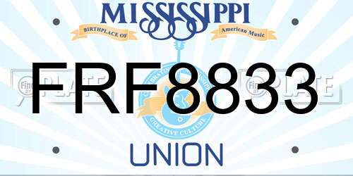 FRF8833 Mississippi License Plate