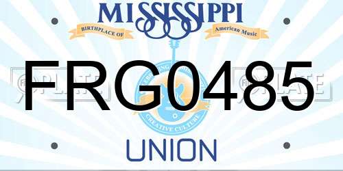 FRG0485 Mississippi License Plate
