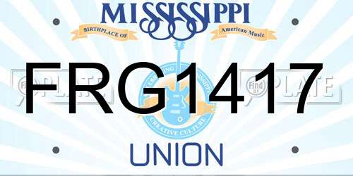 FRG1417 Mississippi License Plate