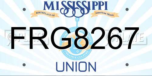 FRG8267 Mississippi License Plate