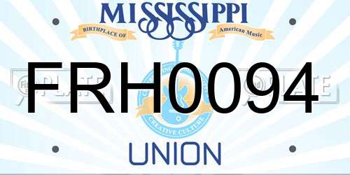 FRH0094 Mississippi License Plate