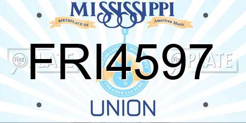 FRI4597 Mississippi License Plate