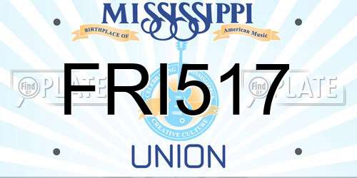 FRI517 Mississippi License Plate